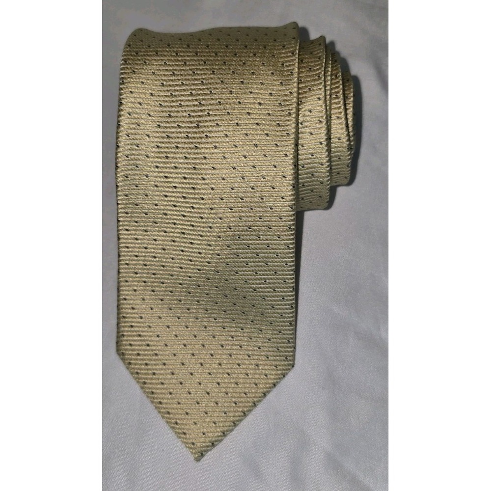 Calvin Klein Men's Silk Blend Tie ~ Yellow ~ Link Texture ~ NEW MSRP: $65.00